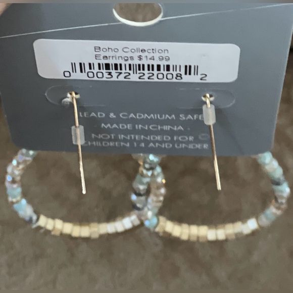 Gold Hoop Earrings (with pretty beads)— AD Project - Picture 6 of 7